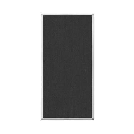 Versare Hush Panel Configurable Cubicle Partition 3' x 6' Black Fabric 1852302